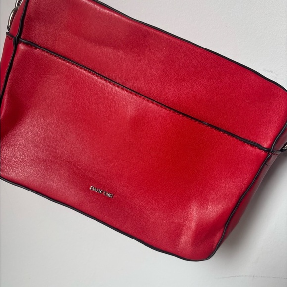 Parfois Red Purse Shoulder Bag EUC and adjustable strap geometric print - Picture 7 of 9